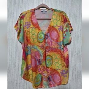 Tinta Original Design Size ES 46 Colorful Abstract Blouse